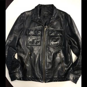 Leather motorcycle jacket